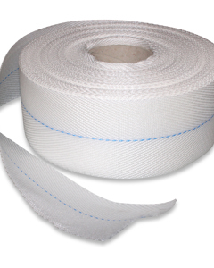Egg belt 115mm white PP per rm woven